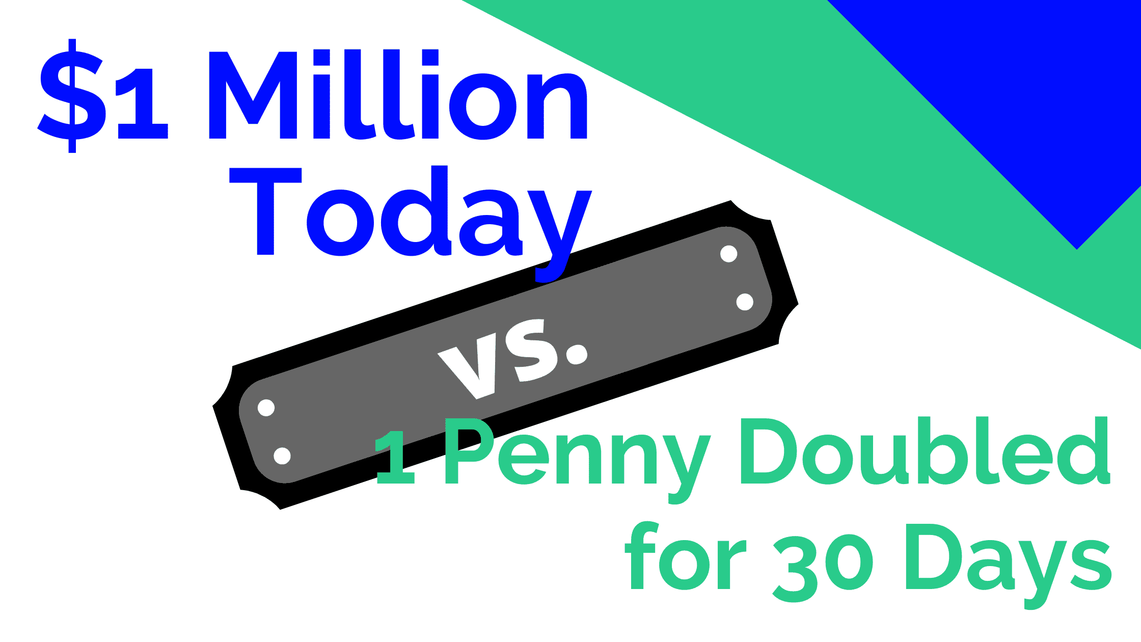 1$ Million Today or 1 Penny Doubled for 30 days