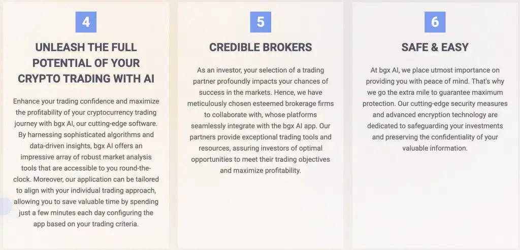 BGX AI robotrading features