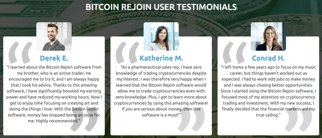 Robotrading Bitcoin Rejoin testimonials
