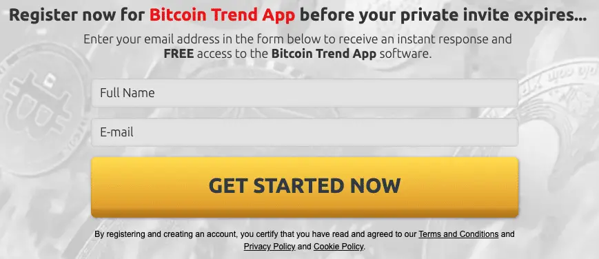bitcoin trend app form