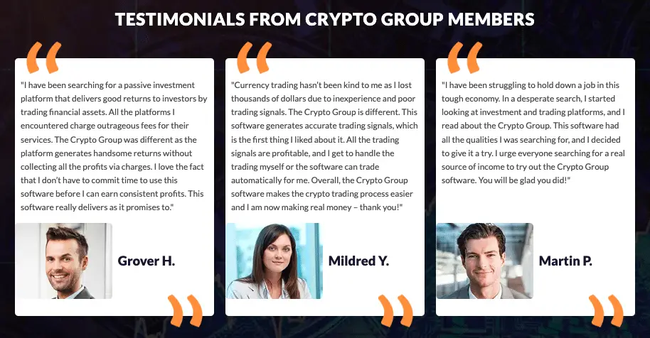 crypto group testimonials