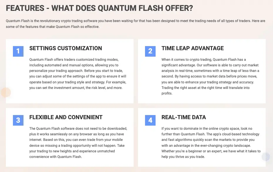 quantum flash features